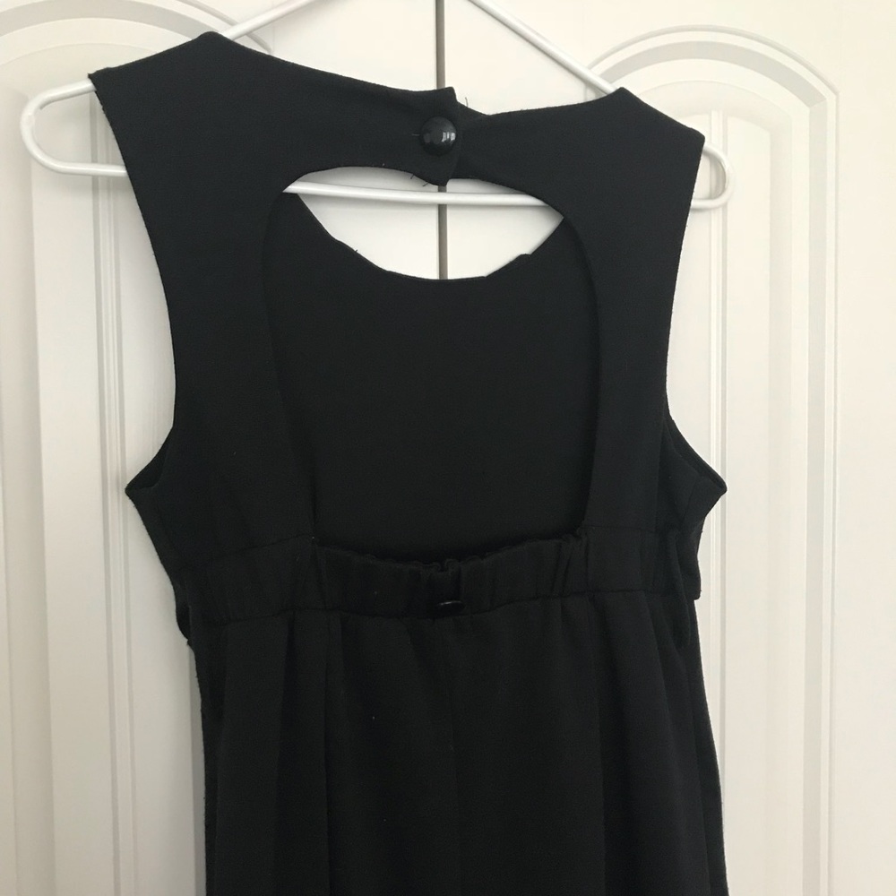 Black cut out back dress